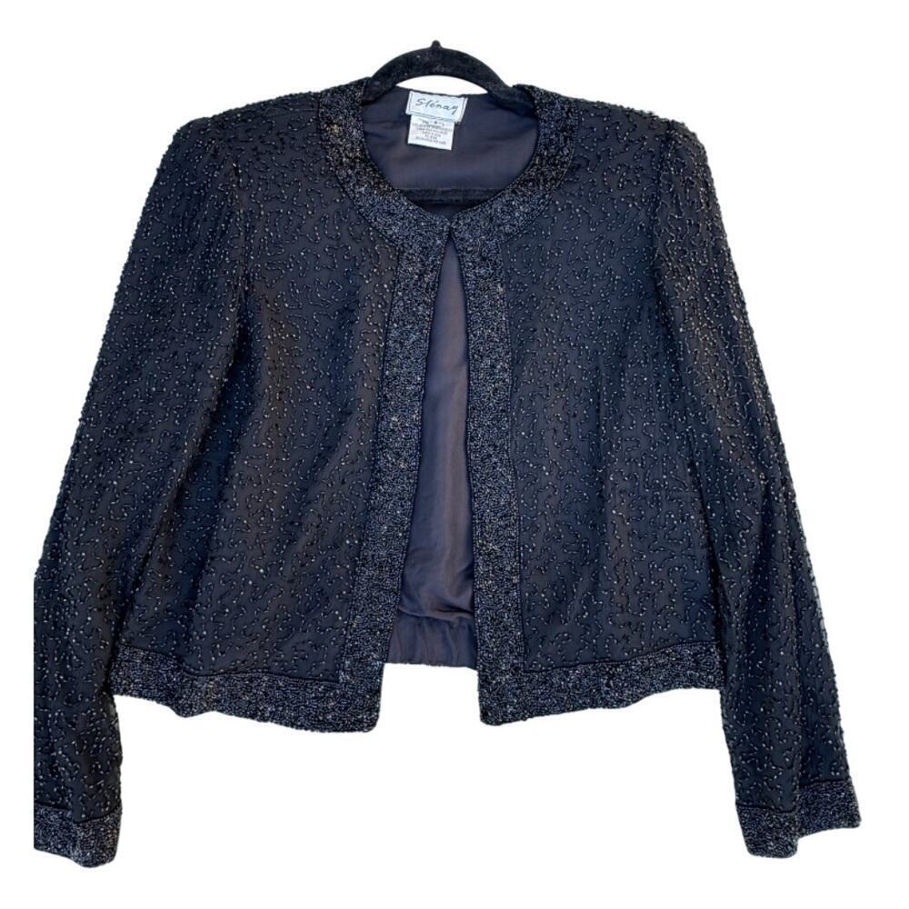 Vintage Stenay Beaded Silk Jacket – Women’s Small Party Layer
